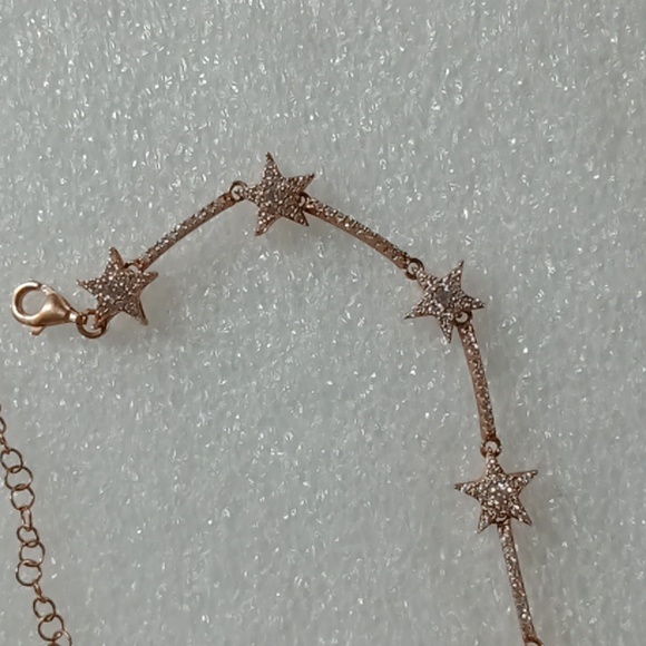 Sterling Silver Stamped, Rose Gold Choker #349 - Picture 5 of 13